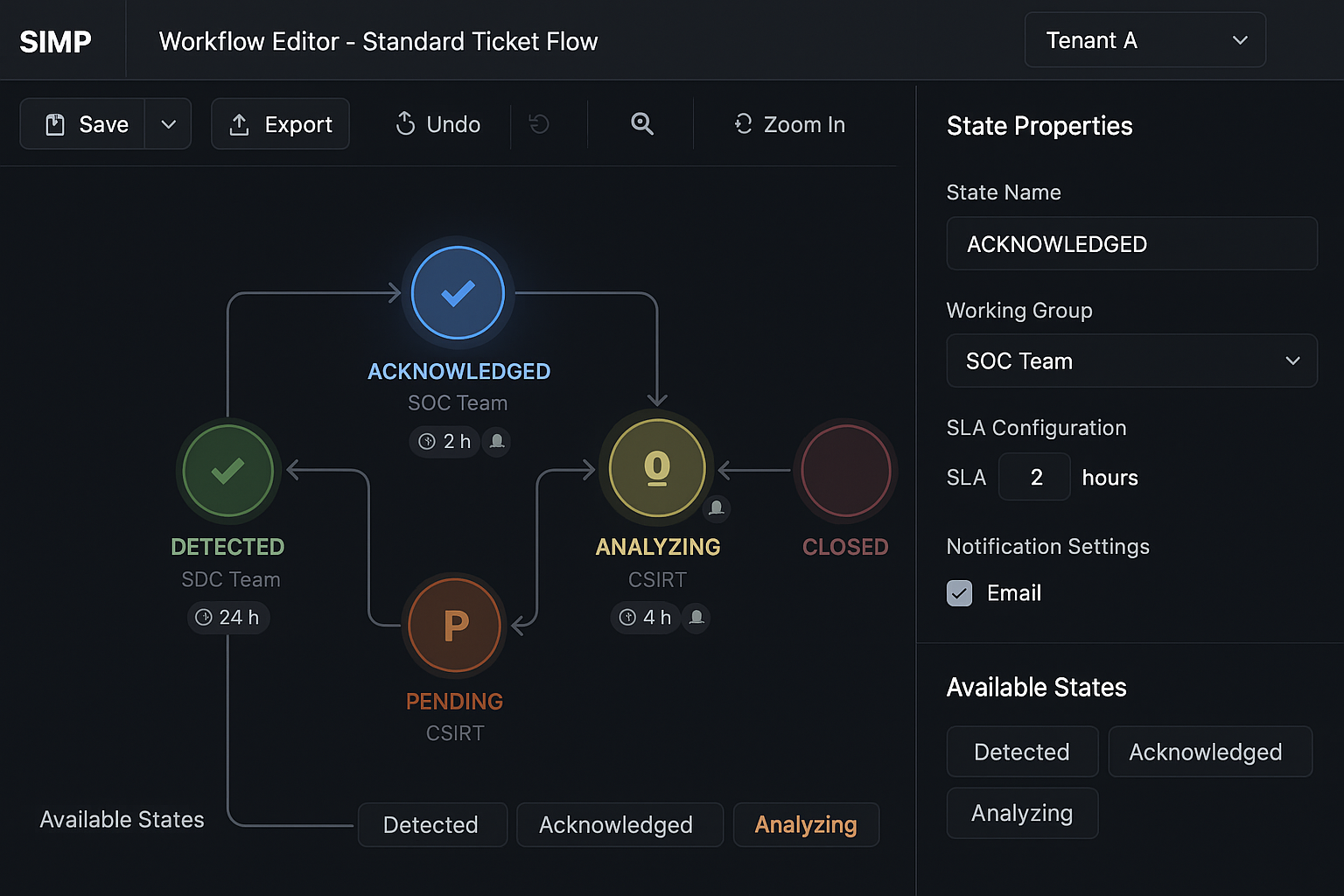 Workflow Editor Interface